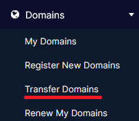 Transfer au domains